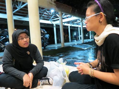 Sheherazade is diligently asked anything on bat handling techniques.