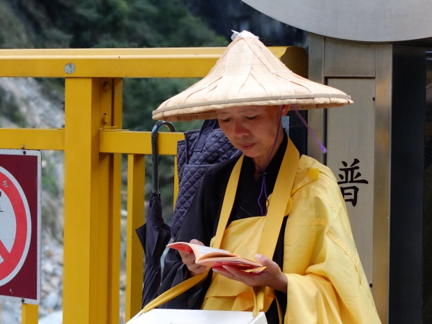 Female Buddist monk at Taroko Gorge